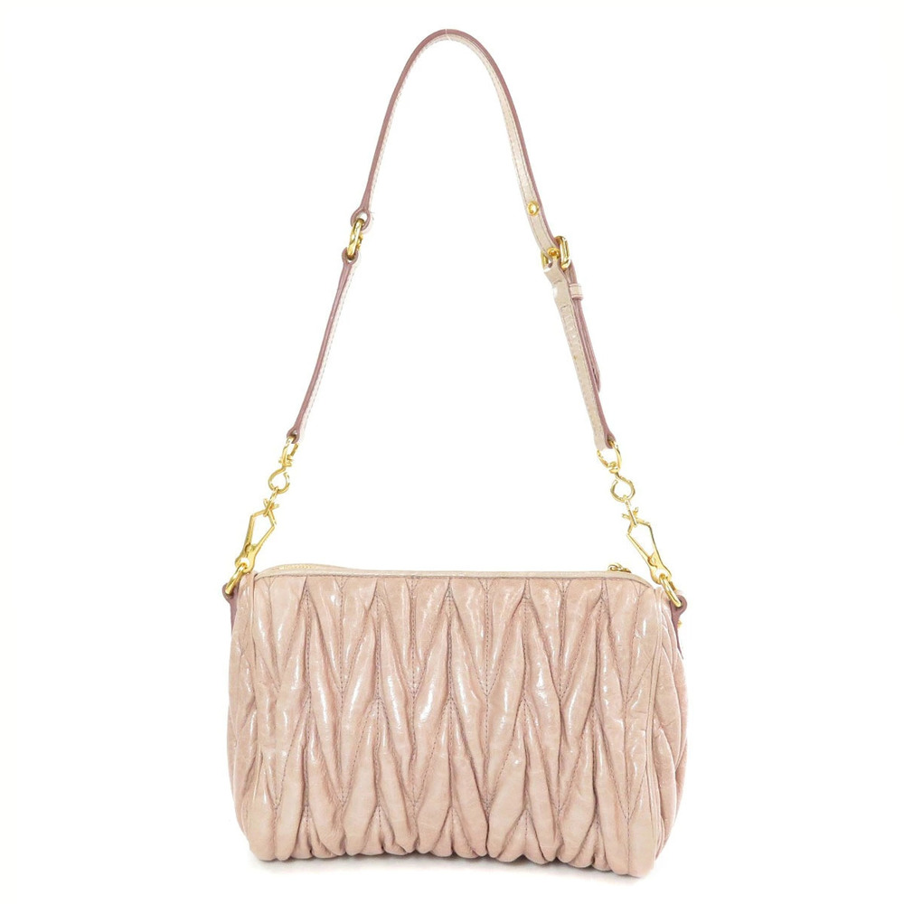 Miu Miu shoulder leather logo bag motif